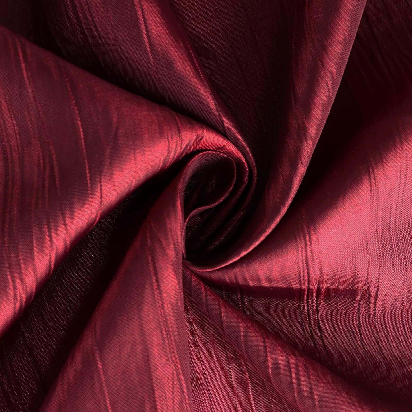 Taffeta 72"x72" Table Overlay Square Tablecloth Burgundy - Accordion Crinkle Table Cover