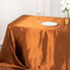 Satin Rectangular 90"x132" Tablecloth Cinnamon Brown - Seamless Table Cover