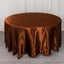 Satin 120" Round Tablecloth Cinnamon Brown - Stylish Seamless Table Cover