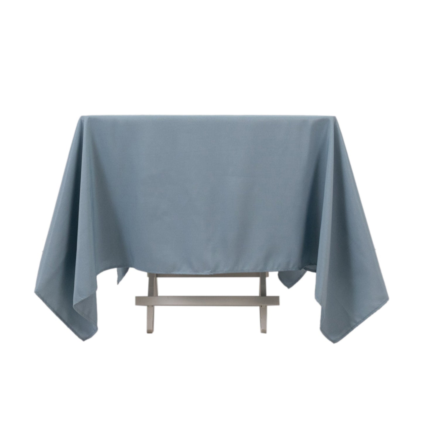 Premium Polyester Square Tablecloth 70"x70" Dusty Blue 220GSM Wrinkle-Resistant Table Cover
