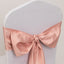 5 Pack Lamour Satin 6"x106" Chair Sashes Dusty Rose - Stylish Reusable Decorative Bows