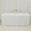 Fitted Polyester 72"x30" Rectangle Tablecloth White with Open Back Design - Easy to Maintain and Wrinkle-Resistant Table Cover for Trade Shows & Displays