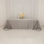 Lamour Satin 90"x156" Rectangle Tablecloth Silver - Luxurious, Soft Seamless Table Cover