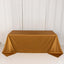 Scuba Rectangular 90"x132" Tablecloth Shimmering Gold - Wrinkle Free & Stain Resistant Seamless Table Cover for Weddings and Parties