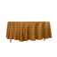 Lamour Satin 108" Round Tablecloth Gold - Durable & Silk-Like Table Cover for Classy Weddings & Events