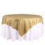 Taffeta 72"x72" Table Overlay Square Tablecloth Gold - Accordion Crinkle Design for Stylish Events