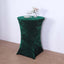 Crushed Velvet Spandex 30" Round Cocktail Table Cover Hunter Emerald Green Smooth Highboy Tablecloth