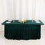 Spandex Rectangle 72"x30" Table Skirt Hunter Emerald Green with Wavy Skirt-Like Effect Table Cover