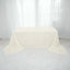 Taffeta 90"x156" Rectangle Tablecloth Ivory - Accordion Crinkle Seamless Table Cover
