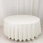 Scuba Round 108" Tablecloth Ivory - Wrinkle Free & Stain Resistant Table Cover