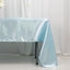 Satin Rectangular 60"x126" Tablecloth Light Blue - Smooth and Lustrous Table Cover