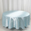 Satin 108" Round Tablecloth Light Blue - Smooth and Lustrous Table Cover