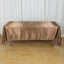Satin Rectangular 60"x102" Tablecloth Taupe - Smooth and Lustrous Table Cover