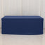 Premium Polyester 6ft Rectangle Tablecloth Navy Blue Durable Fitted 220GSM Table Cover