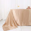 Satin Rectangular 90"x132" Tablecloth Nude - Seamless Table Cover