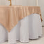 Lamour Satin 72"x72" Table Overlay Square Tablecloth Nude - Smooth Finish Table Topper