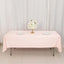 Scuba Rectangular 60"x102" Tablecloth Blush - Wrinkle Free & Stain Resistant Table Cover