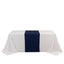 Scuba Polyester 24"x72" Wide Table Runner Navy Blue - Wrinkle-Free Table Linen