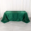Satin Striped 90"x132" Rectangular Tablecloth Hunter Emerald Green - Seamless Silky Smooth Table Cover