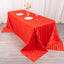 Satin Striped 90"x132" Rectangular Tablecloth Red - Seamless Silky Smooth Table Cover