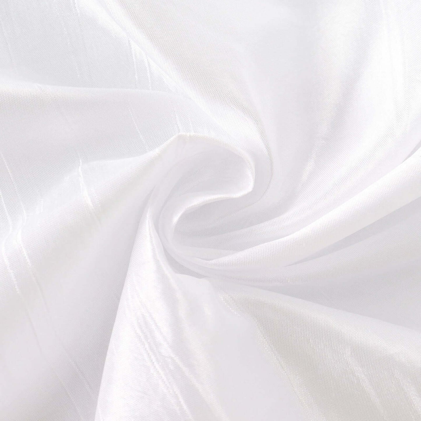 Taffeta 72"x72" Table Overlay Square Tablecloth White - Accordion Crinkle Design for Stylish Events