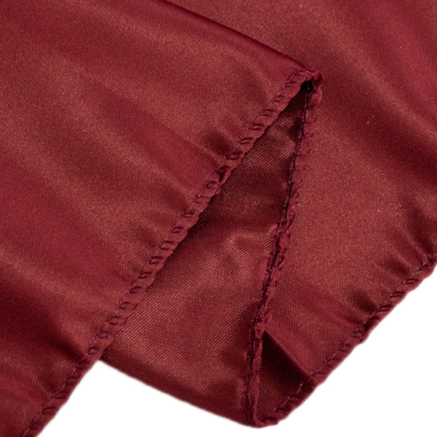 Lamour Satin 72"x72" Table Overlay Square Tablecloth Burgundy - Smooth Finish Table Topper