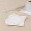 Disposable Cotton Cocktail Napkins â€“ 50 White 4.5" x 4.5" Napkins for High-End Bars, Receptions & Parties
