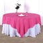 Polyester 90"x90" Table Overlay Square Tablecloth Fuchsia - Wrinkle-Resistant & Durable Table Cover