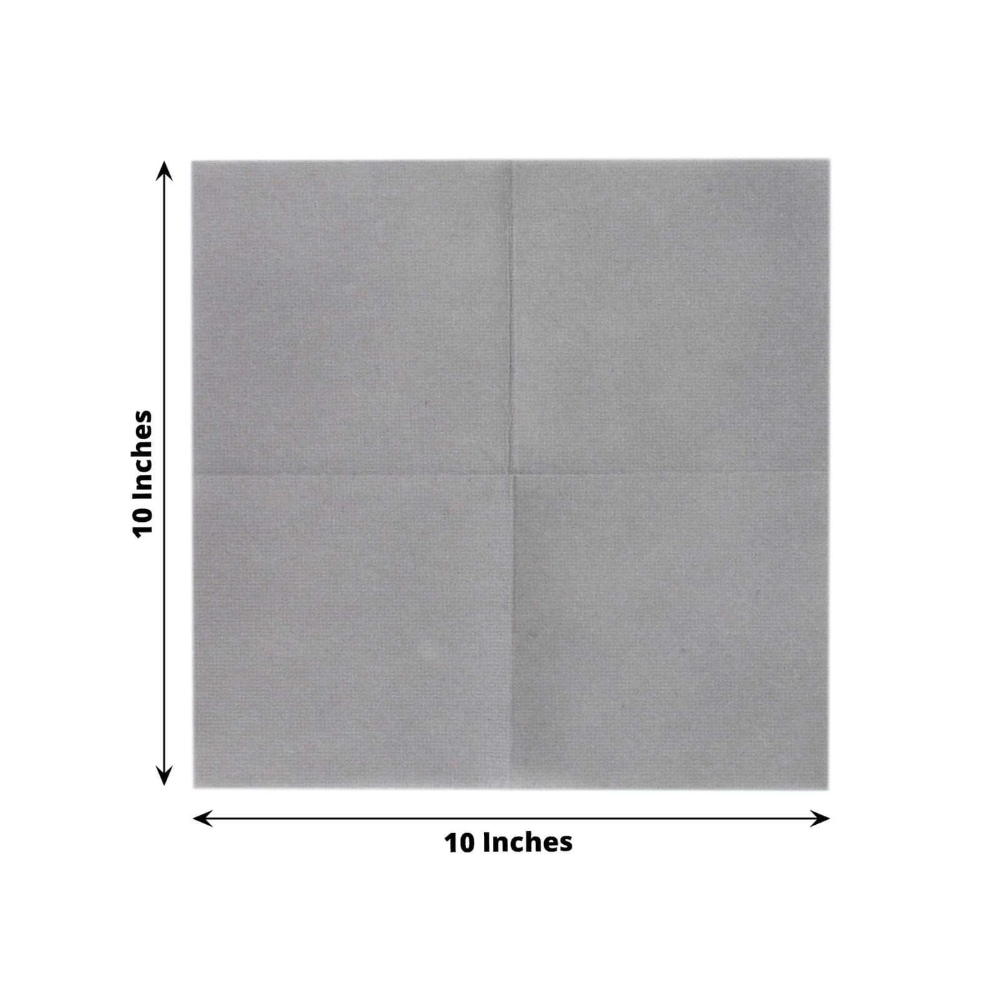 20 Pack Linen-Like Paper 5"x5" Napkins Silver - Highly Absorbent Airlaid Napkins
