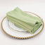 5 Pack Lamour Satin 20"x20" Napkins Sage Green - Soft Matte Finish Dinner Napkins