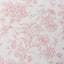 Polyester 132" Round Tablecloth White - Pink French Toile Pattern for Chic Weddings