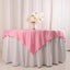 Scuba 70"x70" Table Overlay Square Tablecloth Pink - Wrinkle Free & Stain Resistant Table Cover