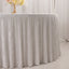 Premium Crushed Velvet 120" Round Tablecloth White - Reusable Soft & Stylish Seamless Table Cover