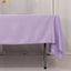 Lamour Satin 60"x102" Rectangle Tablecloth Lavender Lilac - Durable & Silky Soft Feel Table Cover