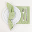 5 Pack Lamour Satin 20"x20" Napkins Sage Green - Soft Matte Finish Dinner Napkins