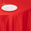 Lamour Satin 120" Round Tablecloth Red - Seamless Table Cover with Soft Tempered Sheen