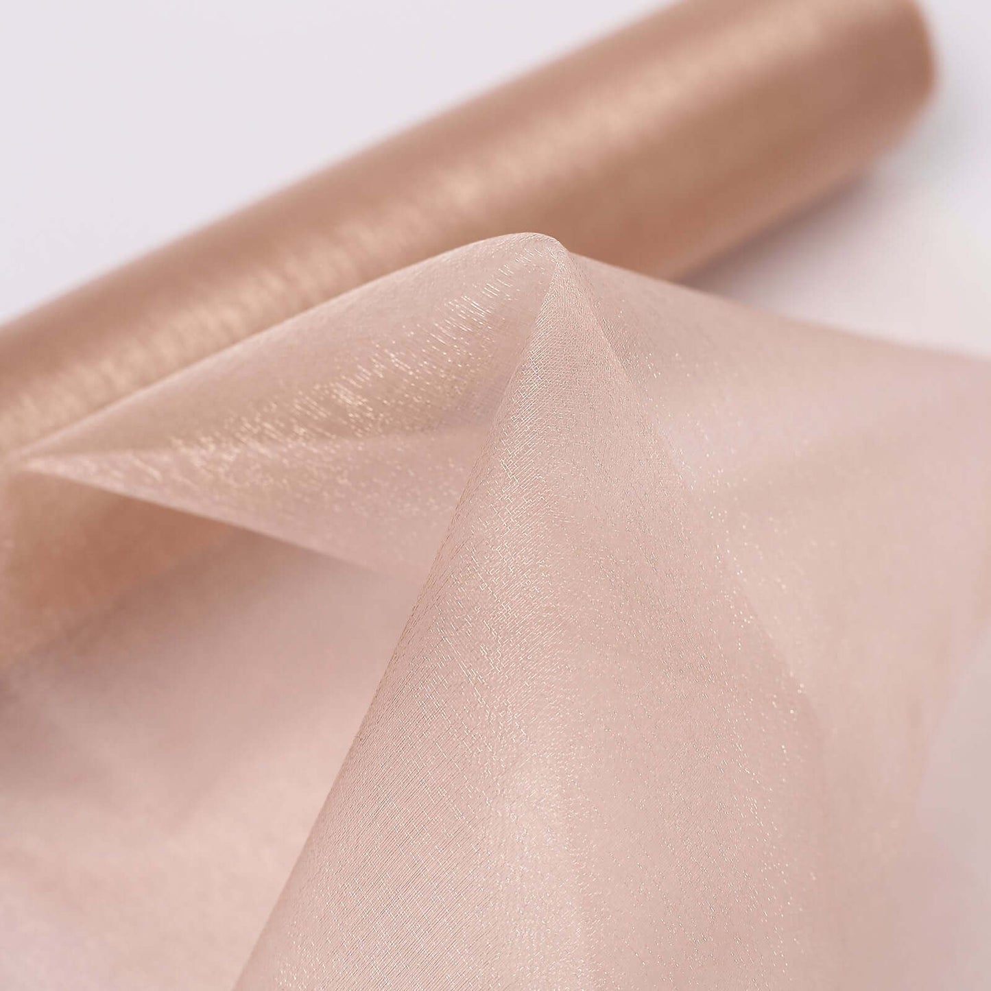 12"x10yd Nude Sheer Chiffon Fabric Bolt, DIY Voile Drapery Fabric