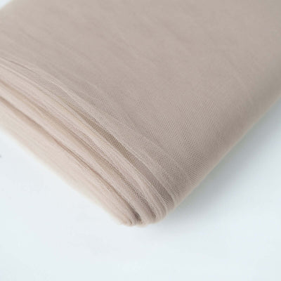 54"x40 Yards Taupe Tulle Fabric Bolt, DIY Crafts Sheer Fabric Roll