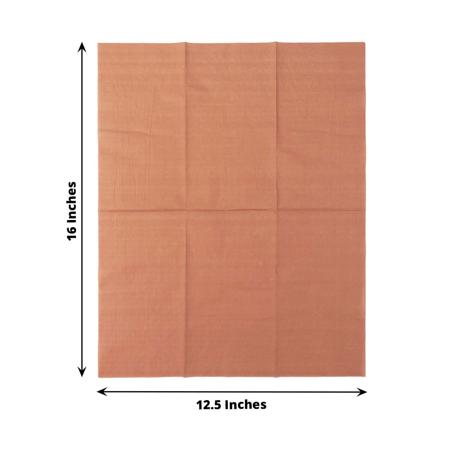 50-Pack Paper Napkins Terracotta (Rust) - Soft Disposable 2-Ply Dinner Napkins for Weddings