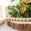55" Cream Rustic Boho Chic Wood Bead Garland With Tassels, Farmhouse Country Wood Bead Chain