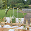Round Wedding Arch Table Centerpiece Metal Gold - Hoop Wreath Tabletop Decor for Receptions 24"