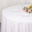 Scuba Round 132" Tablecloth White - Wrinkle Free & Stain Resistant Seamless Table Cover for Weddings & Events