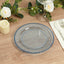10-Pack Transparent Dusty Blue Plastic Dessert Plates â€“ 8" Round with Beaded Rim, Disposable for Parties & Events