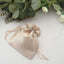 12 Pack 5"x7" Beige Satin Drawstring Wedding Party Favor Gift Bags