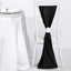 5 Pack Taffeta 6"x106" Chair Sashes Black Accordion Crinkle Texture - Stylish Decor for Weddings & Gatherings