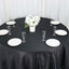 Taffeta 132" Round Tablecloth Black - Seamless Accordion Crinkle Design for Exquisite Occasions