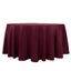 Premium Polyester 120" Round Tablecloth Burgundy - Seamless 220GSM Wrinkle-Resistant Table Cover