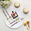 24-Pack Plastic Dessert Forks with Roman Column Handle Gold/Brown - European Style Disposable Utensils 6"