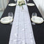 Taffeta Fabric 12"x108" Table Runner White 3D Leaf Petal - Stylish Wedding Decor