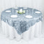 Taffeta 72"x72" Table Overlay Square Tablecloth Dusty Blue - 3D Leaf Petal Table Cover
